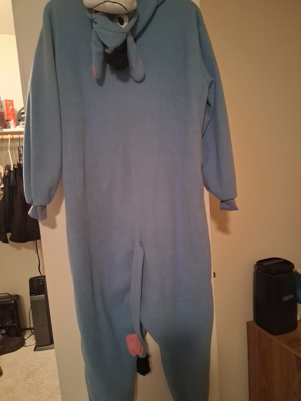 Adult Blue Eeyore One-Piece Sleepwear Romper